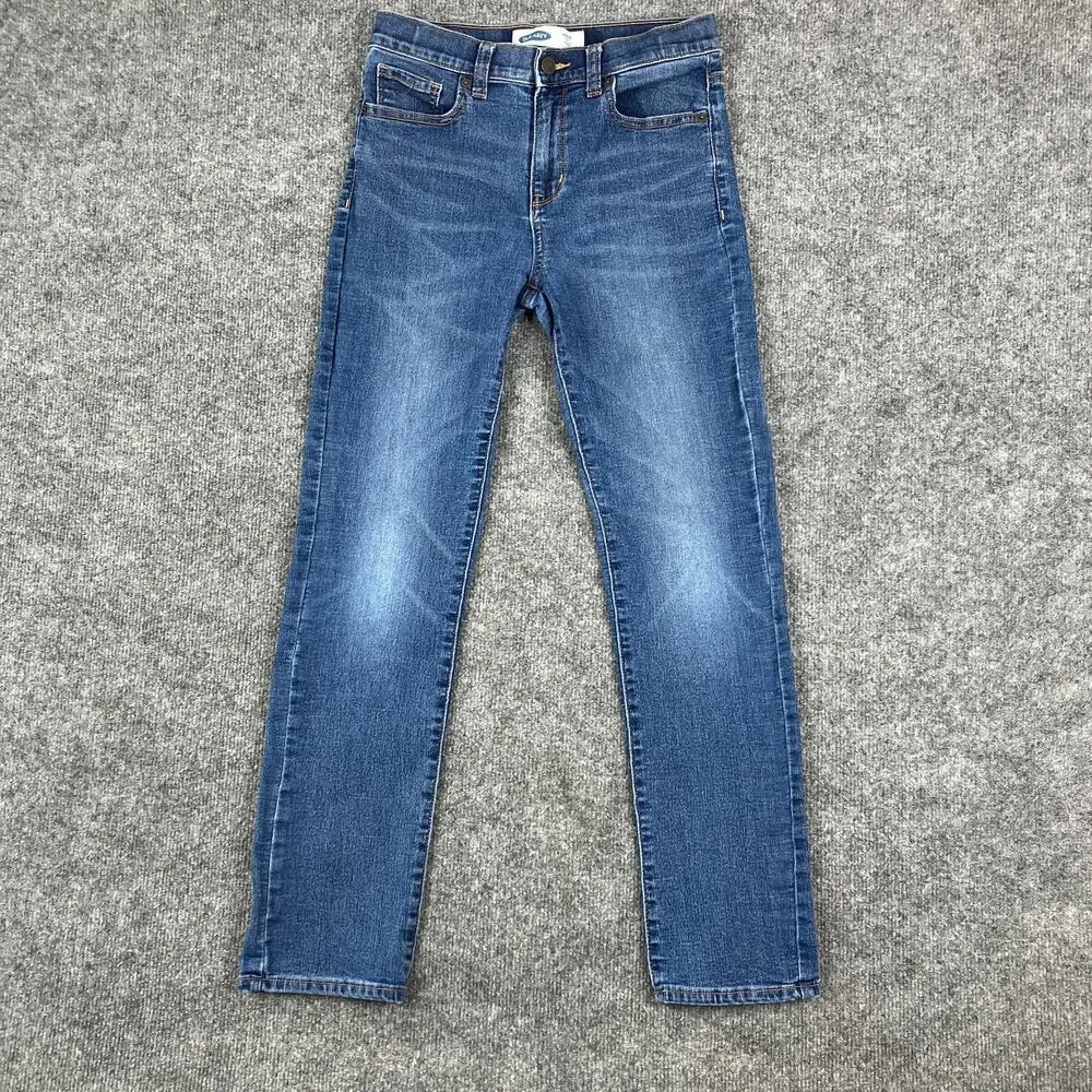 Wonder Nation Jeans Girls Size 14 Blue Skinny Stretch Adjustable Waist Kids